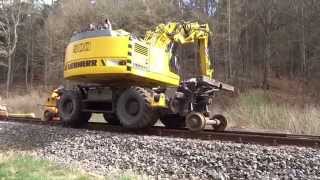 Gleisbettreperaturarbeiten im Dahner Felsenland Germany auf der Wieslauterbahn T2 [upl. by Natehc]