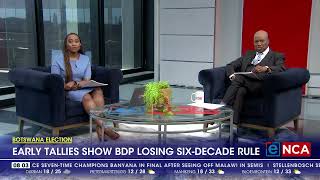 Botswana Election  Early tallies show BDP losing six decade rule [upl. by Sitof202]