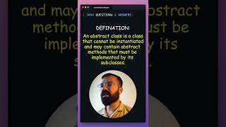 🔍 What is an Abstract Class in Javacoding javaprogramming itjobs [upl. by Whit197]