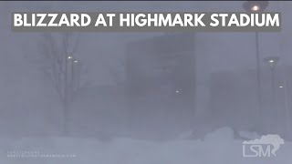 01142024 Orchard Park NY  Intense Whiteout Conditions At Highmark Stadium [upl. by Akenot924]