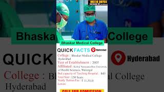 Bhaskar Medical College Hyderabad  telangana neetug mbbs [upl. by Eitsirhc]