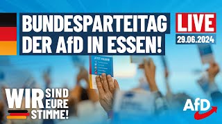 Live aus Essen AfDBundesparteitag mit Neuwahlen Bundesvorstand [upl. by Nahej]