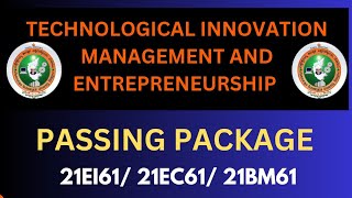 Technological Innovation Management And Entrepreneurship Vtu 21 Scheme Important Questions [upl. by Ahseket934]