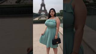 4K ai Al Imagix Lookbook Indian Captivating Fashion inthe Eiffel tower tourist beauty shorts [upl. by Sanger]