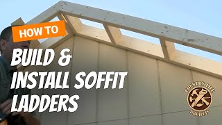 How to Build a Shed  How To Build Roof Rake Ladders soffit overhang  Video 9 of 15 [upl. by Esiahc]