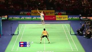 2010 All England Super Series  Peter Gade DEN Vs Taufik Hidayat IND [upl. by Illek]