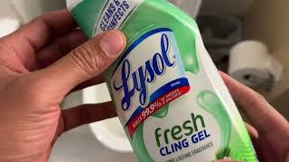 How to Use Lysol Clinging Gel Toilet Bowl Cleaner [upl. by Amliv]