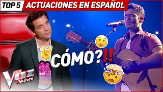 SORPRENDIERON cantando en ESPAÑOL en sus países en The Voice [upl. by Anirdnajela]