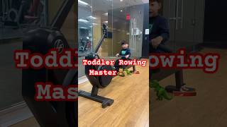 Why Is He So Good at the Rowing Machine 🚣🏻🛶 26MonthOld Toddler Rowing Master 😆🧸 [upl. by Aelhsa471]