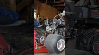 Predator 212 revs after cast aluminum flywheel upgrade predator212 gokart racekart [upl. by Annaohj]