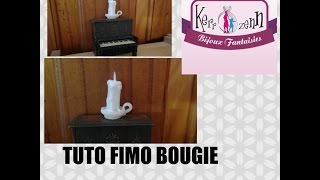 TUTO FIMO POLYMERE BOUGIE  CANDLE  CANDELA EN PATE POLYMERE [upl. by Yrro]