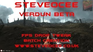 Verdun Beta WW1 FPS CPU optimization tweak batch file creation bat [upl. by Saunderson]