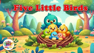 Five Little Bird  The Bird Song  Kids Krew Nursery Rhyme And Kids Song [upl. by Zeta43]