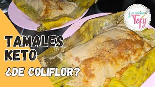 Tamales KETO de coliflor  La cocina de Tefy [upl. by Aikemat835]