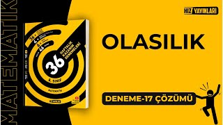 Hız Yayınları 8 Sınıf Matematik 36 Haftalık Deneme Çözümü17 OLASILIK [upl. by Mohl]