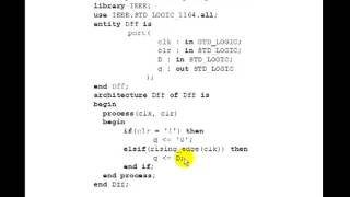 Lesson 64  Example 39 D FlipFlops in VHDL [upl. by Millard]