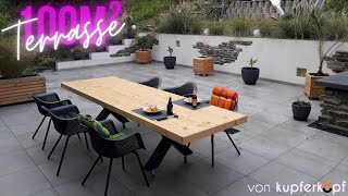 Terrasse mit Gefälle bauen 60x60er Platten in gebundenen Splitt verlegen [upl. by Rasia]