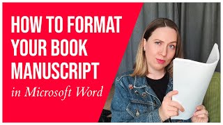 How to format your book manuscript in Microsoft Word [upl. by Joane860]