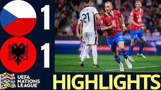 CZECHIA VS ALBANIA20 All Goals and Assists Extended Highlights  UEFA Nations League 2024 [upl. by Odom]