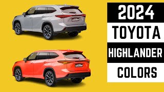 2024 Toyota Highlander Colors [upl. by Meng]