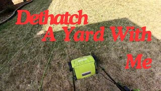 Dethatch a lawn in under 3 minutes [upl. by Maureene]