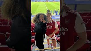 Love Islands Amber Gill cheers on Arsenal star girlfriend Ultimate fan alert [upl. by Mehala]