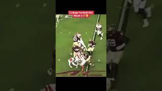 Week 6 hardest hits in college football football collegefootball americanfootball [upl. by Demetre748]