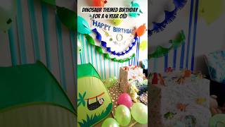 Dinosaur 🦖 themed birthday decorations for a 4 year old  trending dinosaur theme viralshorts [upl. by Afatsom]