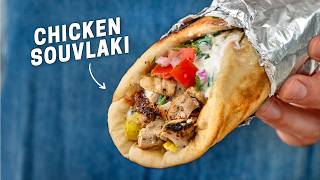 Greek Chicken Souvlaki amp 20 Minute Pita [upl. by Donielle940]