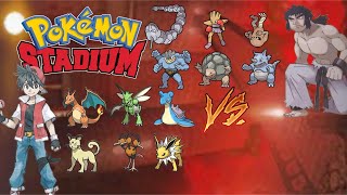 Pokémon Stadium  Kanto Gym Leader Castle FINALE PART 2 Elite Four Bruno Nintendo Switch Online [upl. by Ienttirb]