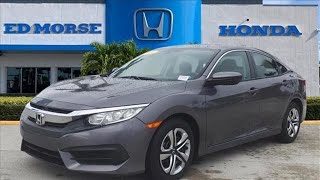 Certified 2017 Honda Civic West Palm Beach Juno FL HR7200  SOLD [upl. by Liborio]