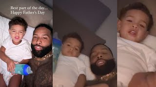 Odell Beckham Tells His Son To Say Night Night Before Bed [upl. by Gervase]