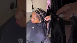 How to do large knotless box braids  watch me work knotlessbraids boxbraids [upl. by Mosi]