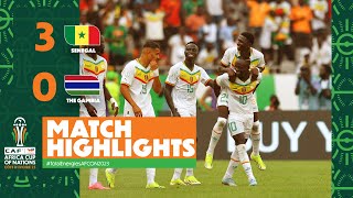 HIGHLIGHTS  Senegal 🆚 The Gambia TotalEnergiesAFCON2023  MD1 Group C [upl. by Anivram]