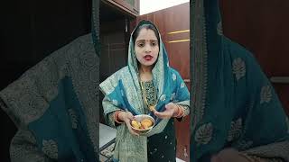 Desi ghi ke pede 😊 comedy funny shortvideos savita ki duniya [upl. by Naillimixam]