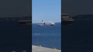 MS Viking Cinderella arriving to Tallinn travel portoftallinn ship vikingline ferries [upl. by Brest781]