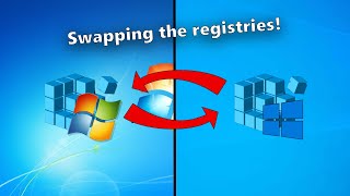 Swapping the Windows 7 and Windows 10 registries [upl. by Evelc]