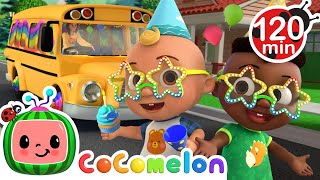 JJs Wheels on the Birthday Bus  CoComelon  Animals for Kids  Sing Along Nursery Rhymes for Kids [upl. by Zerline900]