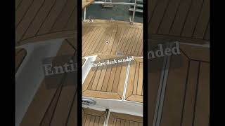 Deck makeover smallbiz sailboat nz boat yacht deck teak nzbusiness [upl. by Anora]