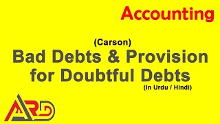 Bad and Doubtful Debts  Carson  Urdu  Hindi [upl. by Hannahs]