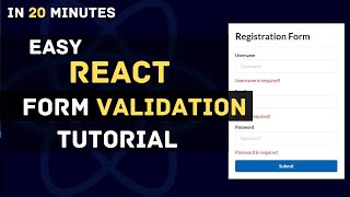 React Forms Handle amp Validation Tutorial  React Sign up Form  React Hook Forms for Beginners [upl. by Aynuat197]