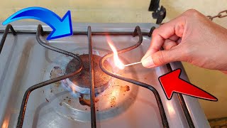 Como encender o prender una cocina  cocineta o estufa de gas en la casa correctamente tutorial [upl. by Nita]