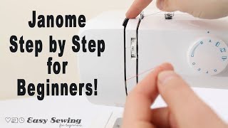 How to Thread a Janome Sewing Machine  Step by Step for Beginners [upl. by Staley]