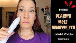 PLASMA MOLE REMOVER PEN REVIEW amp DEMO I Does it really remove freckles skin tags and moles [upl. by Nnalyrehs]