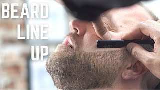 HOW TO BEARD SHAPE UP TUTORIAL SHARP NO ENHANCEMENTS [upl. by Htezil981]