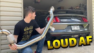 Installing a 3” Catless downpipe on my Mustang Ecoboost [upl. by Ratep269]