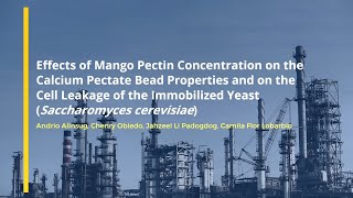 Yeast Saccharomyces cerevisiae Immobilized by Entrapment Technique using Mango Pectin [upl. by Beyer]