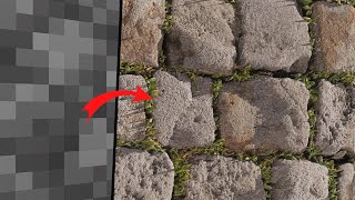 Minecraft or Real Life 4096x POMPBR Ultra Realism  Ray Tracing  4K [upl. by Fitalludba]