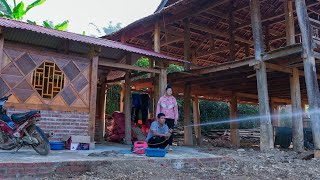 Harvesting Taro amp Ginger on the Mountain to Sell Buying a Washing Machine to Clean the Wooden House [upl. by Neibaf]