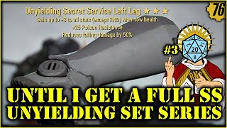 Fallout 76  What it takes to roll a full Unyielding Secret Service Set 333 Rolls 3 [upl. by Ecinahc]